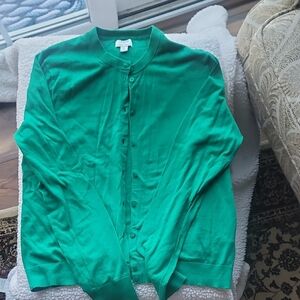 J. Crew Classic Green Cardigan